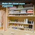 Closet, 2 44 Inch Shoe Rack for Tier Extra Long Shoe Storage Organizer for Shelves, Heavy Duty Metal, Easy Assembly