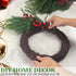 12Pcs Christmas Norfolk Pine Stems with Red Berries, Real Touch Artificial Norfolk Pine Branches for Vase,DIY Crafts