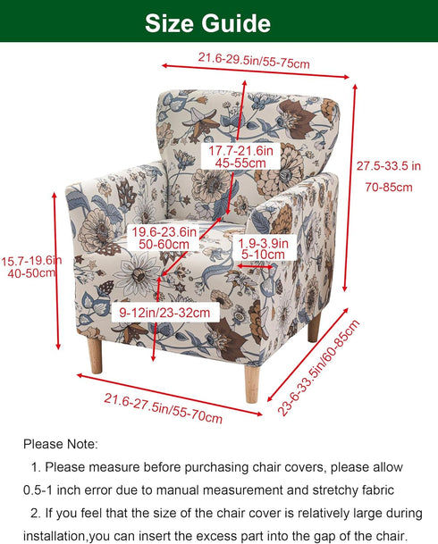 1-Piece Sofa,B62 CRFATOP Stretch Modern Banquet Armchair Slipcover Accent Chair Covers with Arms Soft Chair Slipcovers