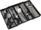 ELTOW Expandable Utensil Drawer Organizer, 5 Compartment Non-Slip & Adjustable Large Tray for Kitchen Drawers, Black