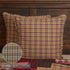 VHC Brands Wyatt Bedding Accessory - Euro Sham 26x26, Plaid Tan