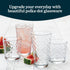 Libbey Awa Tumbler and Rock Glasses Set - Elegant Polka Dot Drinking Glasses, 16 All Purpose Cups for Events