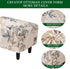Bottom,46 CRFATOP Ottoman Chair Cover Large Ottoman Chair Slipcovers Solid Rectangle Storage Stool Cover Stretch