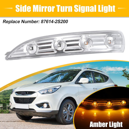 X AUTOHAUX Car LED Front Left Side Mirror Turn Signal Light 87614-2S200 for Hyundai Tucson 2010 2011 2012 2013 for Hyundai Ix35 2010 2011 2012 2013 2014 by X AUTOHAUX