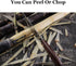 Sugarcane Peeling Knife - Pineapple Peeling Knife with Stainless Steel Blade and Natural Non-slip Brown Wooden Handle