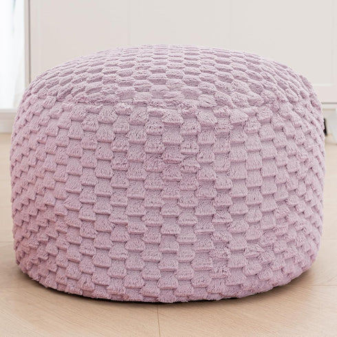 Asuprui Pouf Ottoman Unstuffed Floor Pouf Ottoman Foot Rest 20x20x12 Inches Round