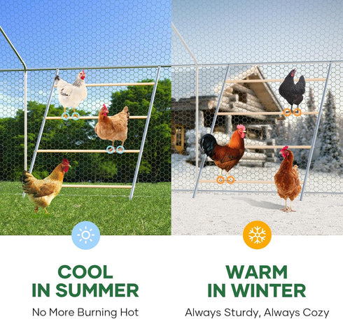 56" 40" Chicken Perch Roosting Bars for Chickens in Coop Chicken Toys for Coop Accessories Chicken Roosting Ladder Bird
