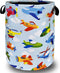 SELIONLIKN Cartoon Plane Laundry Hamper Foldable With Handles Colorful Tote Bag Universal Oxford