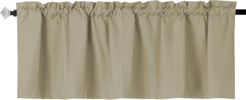 Window Valance Curtain for Kitchen, Bathroom, Living Room, Blackout Treatment, 54 x 18 Inches, 1 Panel