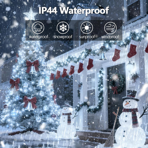2026 88ft 240LED 12Modes, 7Voice Commands New Voice Control Smart Christmas String Lights Outdoor/Indoor | String