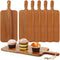 6 Pack Acacia Wood Cutting Board with Handle Wooden Kitchen Chopping Boards