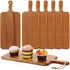 6 Pack Acacia Wood Cutting Board with Handle Wooden Kitchen Chopping Boards