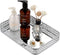 ELLDOO Mirror Tray, Hollow-Carved Jewelry Tray for Vanity, Glass Metal Trinket Storage Organizer for Bathroom