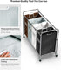 ROMOON 4 Section Laundry Sorter with Wheels, Rolling Hamper, Large Capacity Removable Bags