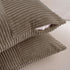 Fancy Homi Set 2, 16x16 Inch of Light Brown Patchwork Corduroy Decorative Soft Striped Modern Accent Cushion Case