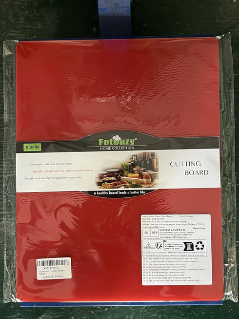 Fotouzy Plastic Cutting Boards for Kitchen, Flexible Cutting Mats Set of 7, BPA-Free, Dishwasher Safe, 15x12 In