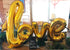 Large Gold Foil LOVE Balloons Banner, 42 Inch Mylar Foil Letters for Wedding, Bridal Shower, Anniversary Decorations