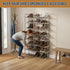 8-Tier Closet, 40 Home-Complete Shoe Rack - Shoe Organizer for Bathroom, Entryway - Shelf Holds Pairs Sneakers, Heels