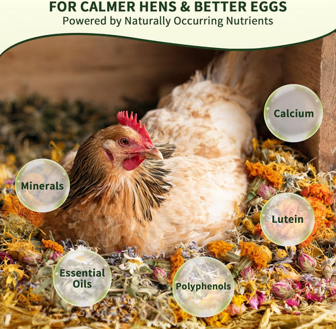 32 oz 11 BGraceyy Chicken Nesting Herbs Natural Dried Herb Blend with Marigold for Chicken Coop & Roost Refresh