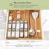 15 100% KitchenEdge Spice Drawer Organizer with Expandable Storage. Holds up to Spice Jars (Not Included), Non-Slip