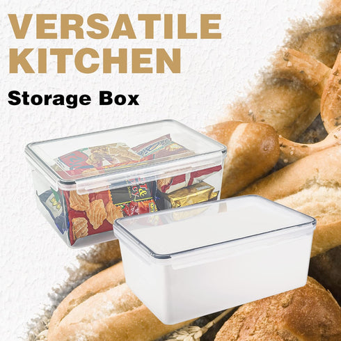Tiawudi 2 Pack Countertop, 11.6 11L Large Bread Box for Kitchen Airtight Bread Storage Container for Homemade Bread