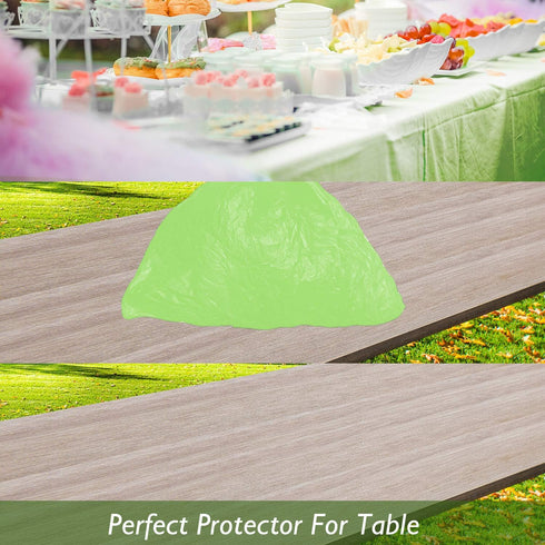 Childom 3 Pack Plastic Tablecloths for Rectangle Tables, 54" x 108" Black Disposable Table Cloths