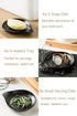 LAUCHUH Spoon Rest for Stove Top, Large Holder for Cooking Spoon, Spatula, or Tong, Halloween Decor (Black)