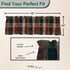 Park Designs Farmhouse Kitchen Valances, Plaid Pine Cone, 72"x14" | Fall Decor Window Curtain
