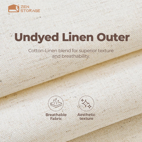 12Pack Closet Cotton Linen Drawer Organizer for Baby Clothes, Multi-Size Nursery Dresser Dividers for Clothes, Premium