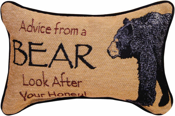 Manual The Lodge Collection Reversible Throw Pillow, 12.5 x 8.5-Inch, Your True Nature X Advice from a Bear