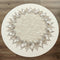 Polyester Round Doily, 60cm*60cm Beige Table Cover with Lace Trim, Coffee Table