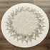 Polyester Round Doily, 60cm*60cm Beige Table Cover with Lace Trim, Coffee Table