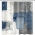 ArtSocket Shower Curtain, Gray Contemporary Blue and Grey Abstract Painting, 72 x 72 Inches, Waterproof