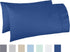 Amazon Basics 400 Thread Count Cotton Pillow Cases, King, Navy - Set of 2, 40" L x 20" W, Pillows Not Included
