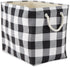 DII Buffalo Check Storage Collection Large Rectangle Bin with Handles, 17.5x12x15, Black & White