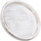 Hrastany Round Wood Serving Tray with Beaded, 13 Rustic Wooden Decorative Coffee