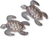 Sea Turtles Beach Metal Art - Set of 2 Nautical Wall Hanging Figurines, Handmade in Haiti, 6 x 7.75 Inches