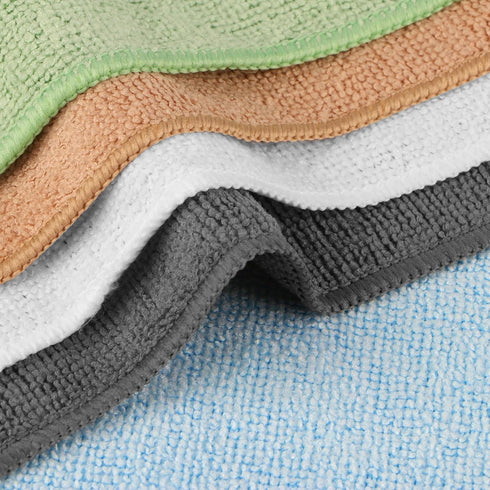 Set 50 Pack, 12x12 Inch, Orighty Washcloths Bulk Towels Highly Absorbent and Soft Feel Microfiber Face Cloths