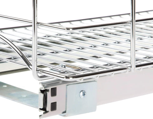Home Zone Living Pull Out Kitchen Cabinet Organizer, Slide Out Drawer for Space Saving Storage, 11” W x 21” L