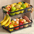 Sevenblue 2 Tier Large Fruit Basket for Kitchen Counter with 2 Mobile