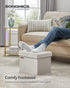 12.2 16.1 Inches 286 lb, ULSF200W01 SONGMICS Storage Ottoman, Foldable Small Ottoman Foot Rest, x Foot Stool, OAD up