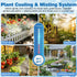 Mellbree 45FT/14M, 12 Nozzles 3/4" Misters for Outside Patio Pre-Assembled Misting Cooling System with Brass & Adapter