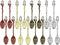 Honoson Retro Crystal Spoon, Vintage Carved Crystal Alloy Spoon for Cafe Tableware (16 Pieces)