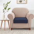 Water Resistant Sofa Cushion Slipcovers, High Stretch Covers for RV Seat Cushions, Washable (Chair Cushion, Navy)