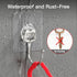 Large Hooks for Hanging, Heavy-Duty 44Ib Max, 10 Packs, Wall Hangers Without Nails, Waterproof and Rustproof
