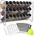 SWOMMOLY Spice Rack Organizer with 24 Empty Glass Spice Jars, 396 Spice