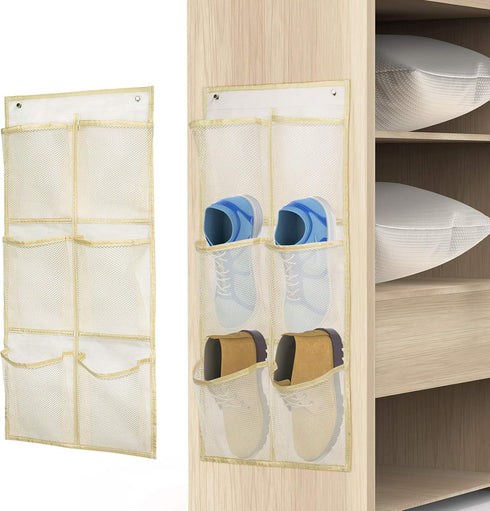 Wall Mounted Shoes Rack 2Pack/Can Store 6Pairs of Sneakers,with Sticky Hanging Mounts,