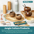 Jungle Culture 2 Polished Coconut Bowl Set with Wooden Spoons & Bamboo Straws, Eco-Friendly Vegan Gifts