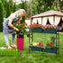 32" OYEAL Raised Garden Bed with Legs & & Trellis Tall Vertical Herb Garden Planter Indoor Outdoor Elevated Flower Beds