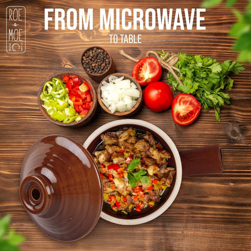 Roe & Moe Egg Cooker - Non-Stick Ceramic Microwave Egg Poacher with Dome Lid for Perfect Eggs and Soups